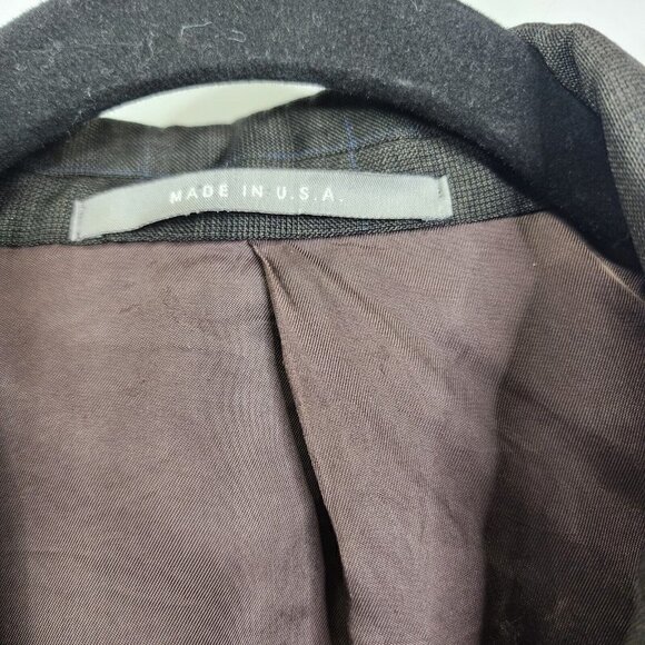 Hickey Freeman Loro Piana Tasmanian Super 130s Wool Blazer Jacket Coat 44R? Gray - Picture 6 of 15